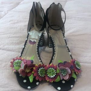 Betsey Johnson Floral Block-heel sandals